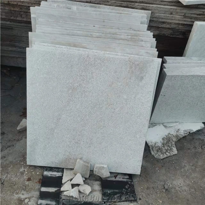 Atlantic Stone Crystal White Quartzite Flamed Pool Paver