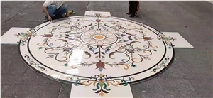 Mosaic Decor Panel Rosette Pattern Water Jet