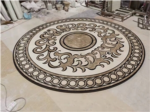 Mosaic Decor Panel Rosette Pattern Water Jet