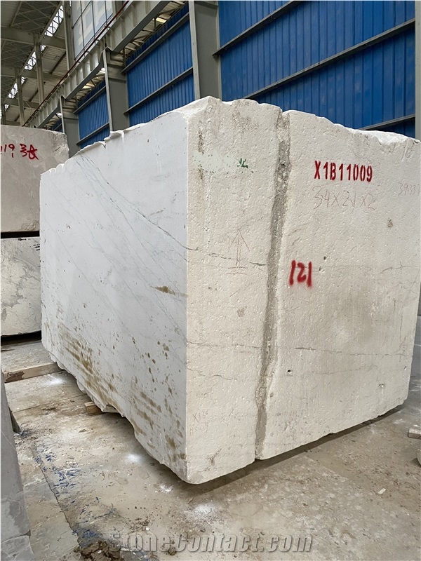 Nature White Marble Blocks Similar To Aristone White Marble