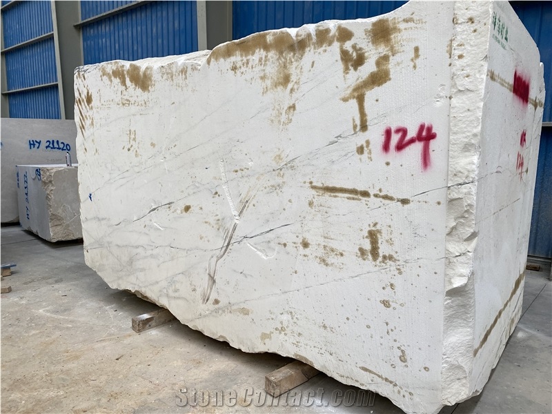 Nature White Marble Blocks Similar To Aristone White Marble