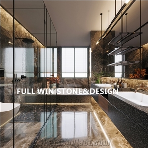 Artificial Stone Small Residential Master Bathroom Design