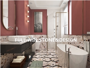 Artificial Stone Small Residential Master Bathroom Design