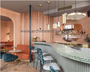 Bright Green Terrazzo Cement Slabs Tiles