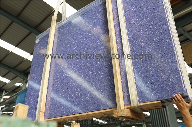 Purple Cement Terrazzo Slabs Terrazzo Tiles