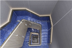 Purple Cement Terrazzo Slabs Terrazzo Tiles