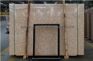Yellow Cement Terrazzo Slab With Blue Grains