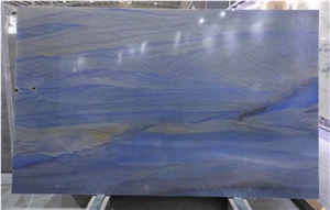 Azul Macaubas Slab, Fancy Blue Quartzite Slab Tile
