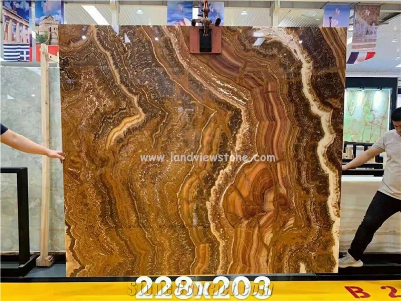 Blacklit Tiger Onyx Slabs Red Onyx