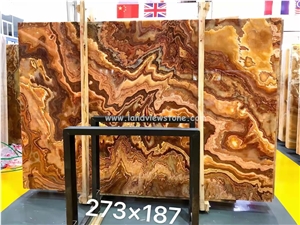 Blacklit Tiger Onyx Slabs Red Onyx