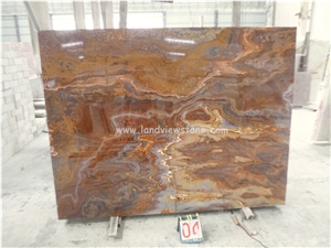 Blacklit Tiger Onyx Slabs Red Onyx