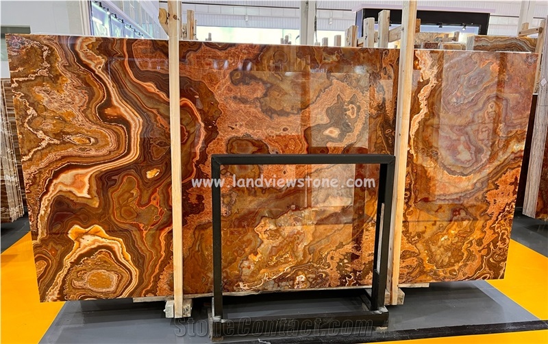 Red Onyx Tiger Onyx Slabs
