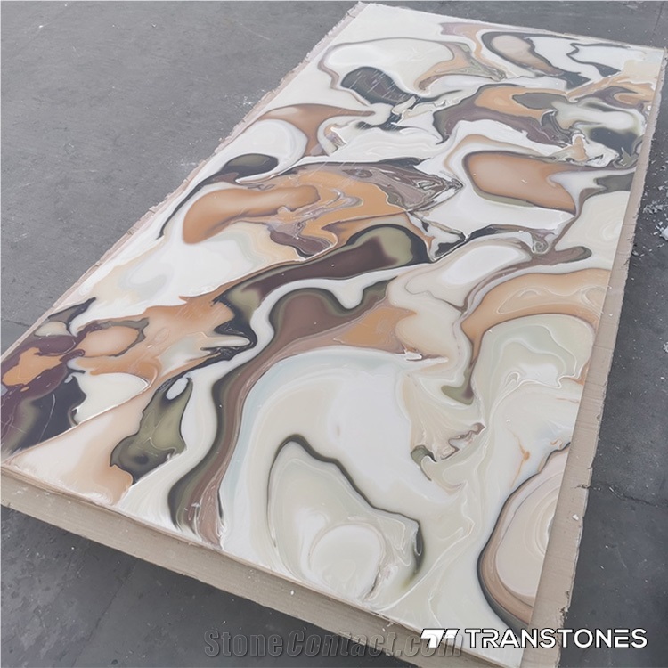 Kitchen Table Tops Artificial Marble Slab For Reception Desk
