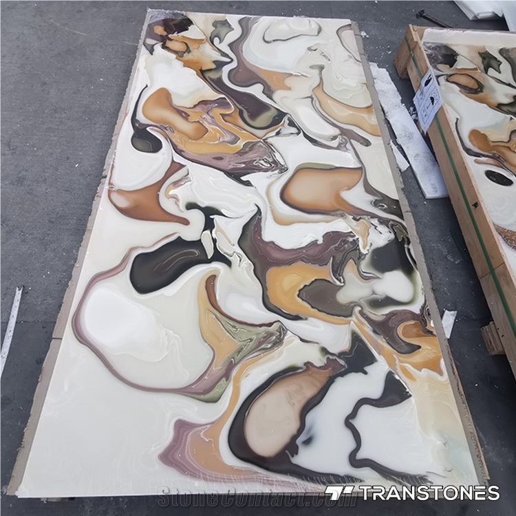 Kitchen Table Tops Artificial Marble Slab For Reception Desk