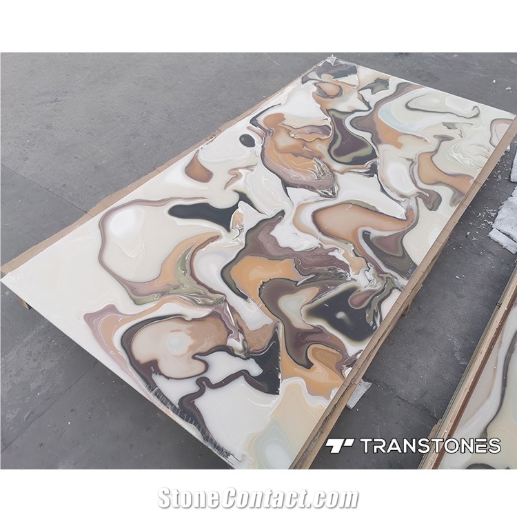 Kitchen Table Tops Artificial Marble Slab For Reception Desk