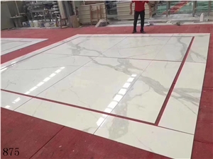 Calacatta White Sintered Stone Slab In China Stone Market