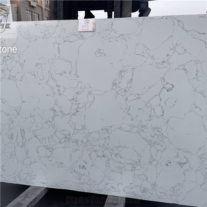 Artificial Marble Statuario Quartz Stone Slabs