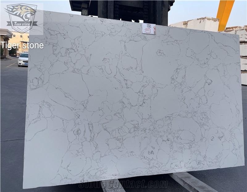 Artificial Marble Statuario Quartz Stone Slabs
