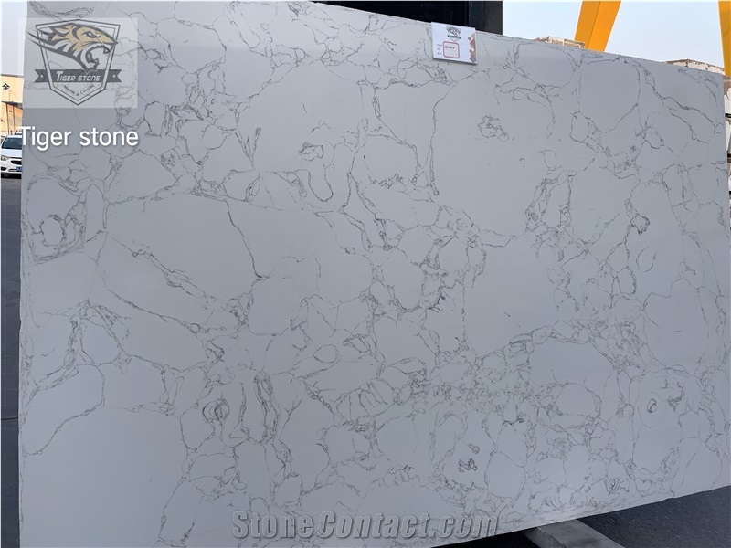 Artificial Marble Statuario Quartz Stone Slabs