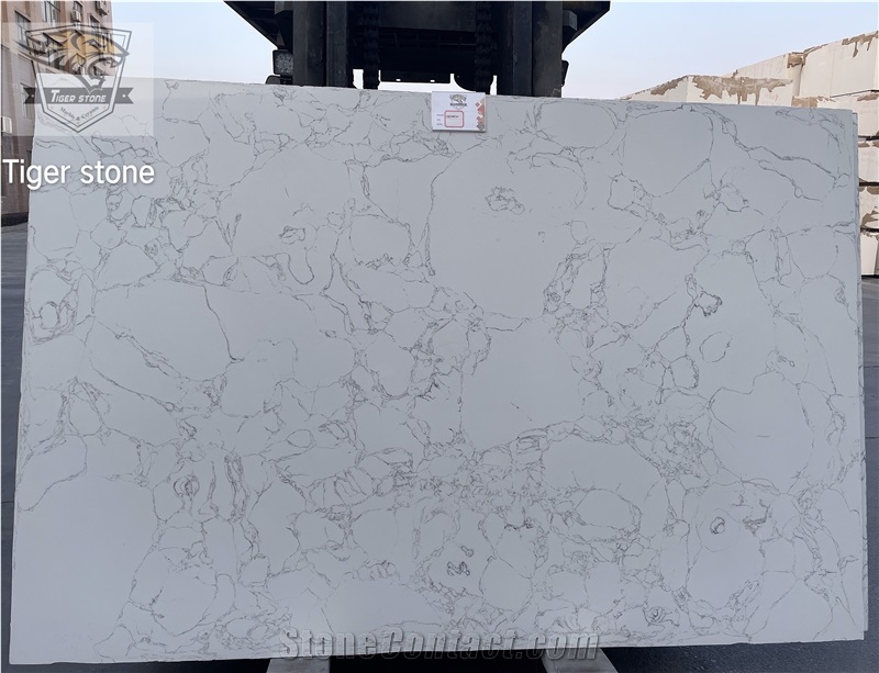 Artificial Marble Statuario Quartz Stone Slabs