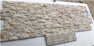Dragon Yellow Onxy Stacked Stone Wall Panel