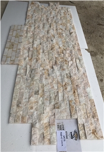 Dragon Yellow Onxy Stacked Stone Wall Panel