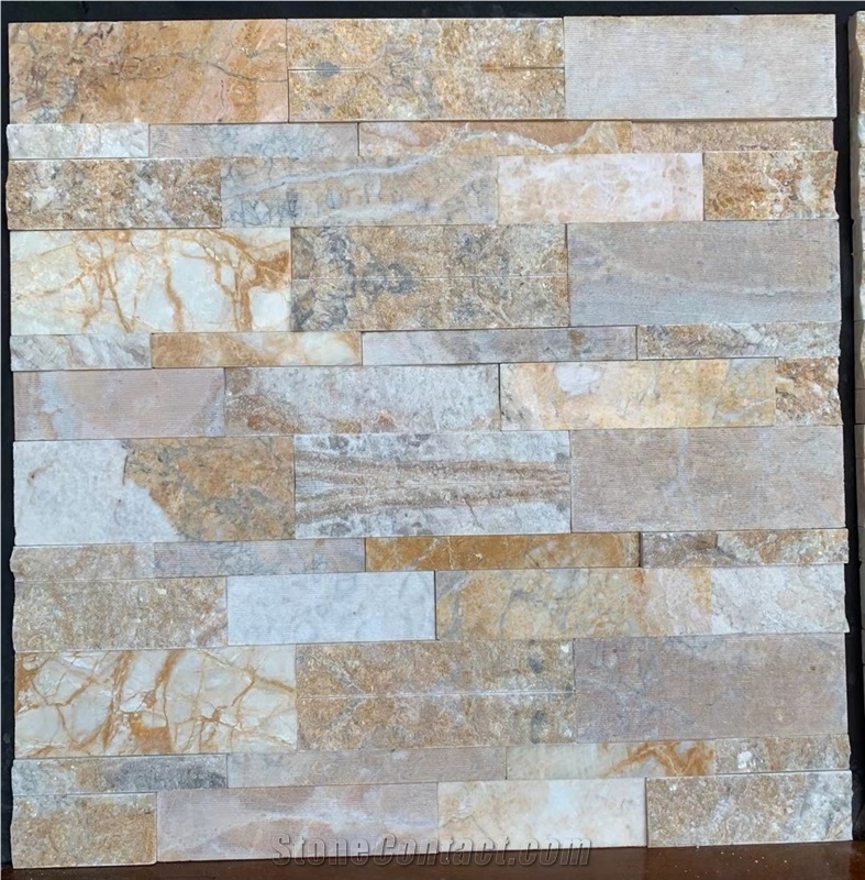 Espacato Empire Beige Wall Cladding Veneer,Feature Wall Panel,Stacked Stone Veneer