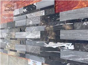 M028 Dragon Silve Stacked Stone