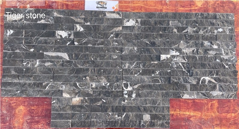 Silver Dragon Marble Stacked Stone Panel