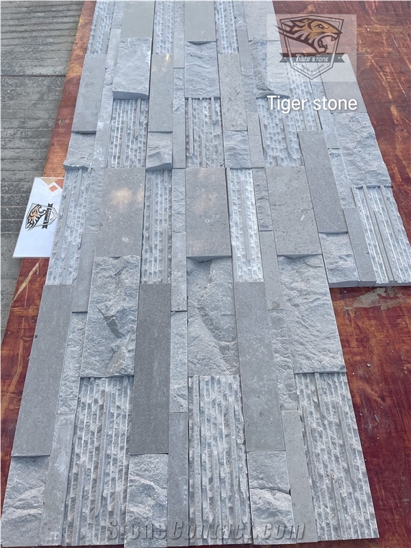 Stacked Grey Marble Wall Cladding Panels,Wall Cladding Veneer