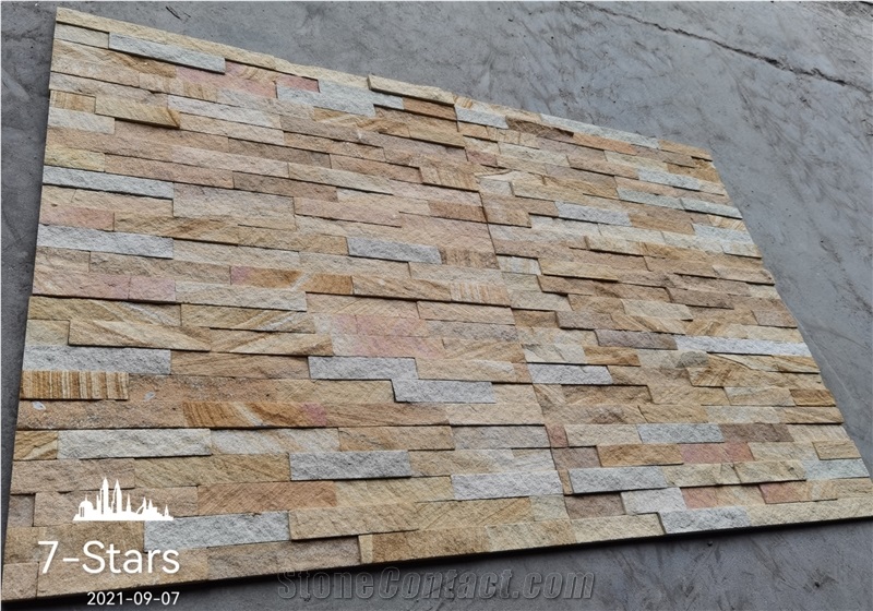 Wood-Sandstone Espacato Wall Cladding Panels,Wall Cladding Veneer