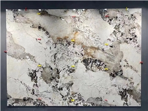 Artificial Pandora White Granite Look Sintered Stone For Wall