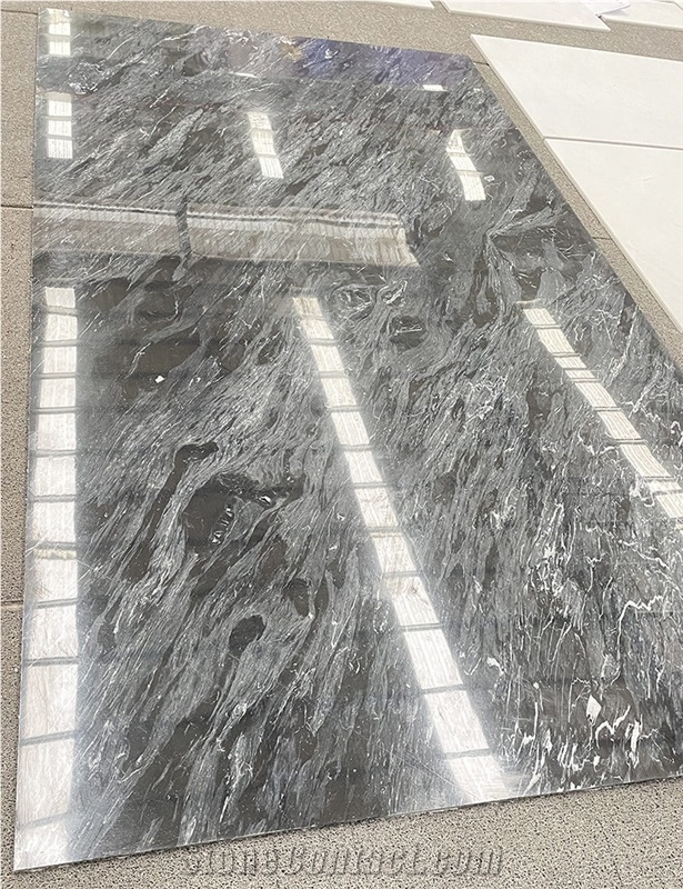 Grey Blue Marble Honeycomb Panel For Wall Background