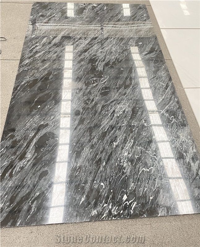 Grey Blue Marble Honeycomb Panel For Wall Background