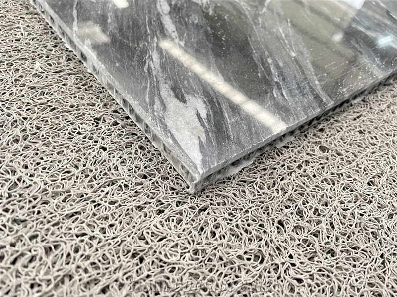 Grey Blue Marble Honeycomb Panel For Wall Background