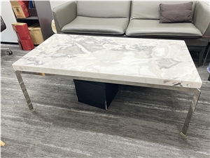 Lightweight Carso White Quartzite Honeycomb Backed Table Top