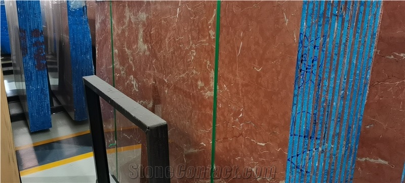 Coral Red Marble Slab Tile