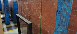 Coral Red Marble Slab Tile