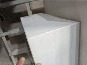 Dolomite White Marble Countertop Vanity  Top Mitered Edge