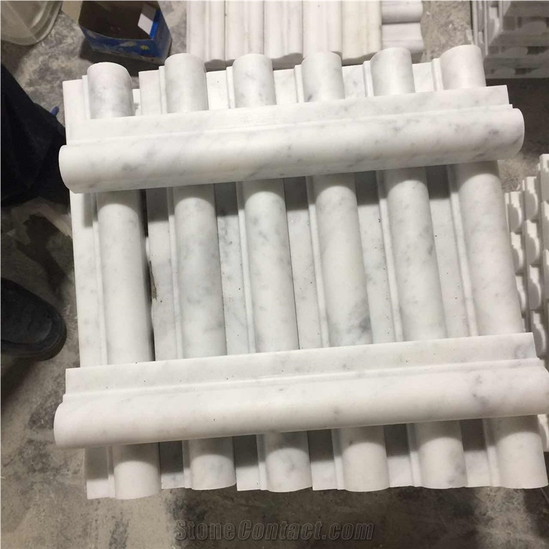 Natural Stone Marble Floor Molding Baseboard Profiles