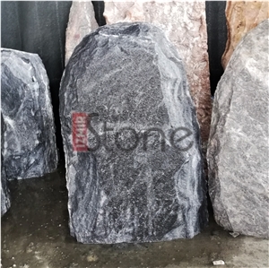 Black Angel Marble Tombstone, Boulder Gravestone- Spaltfelsen