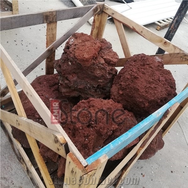 Lava Tuff Stone Red-Brown