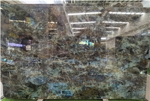 Labradorite Aphrodite Green Granite Slab