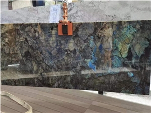Labradorite Aphrodite Green Granite Slab