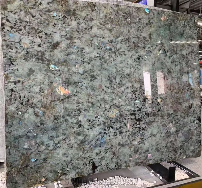 Labradorite Aphrodite Green Granite Slab