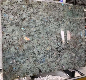 Labradorite Aphrodite Green Granite Slab