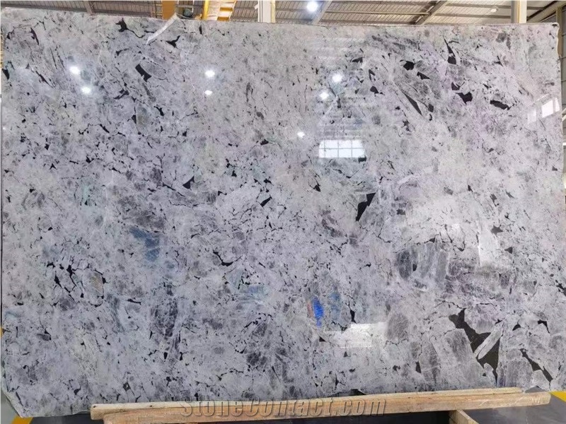 Labradorite Ice Blue Granite Slab