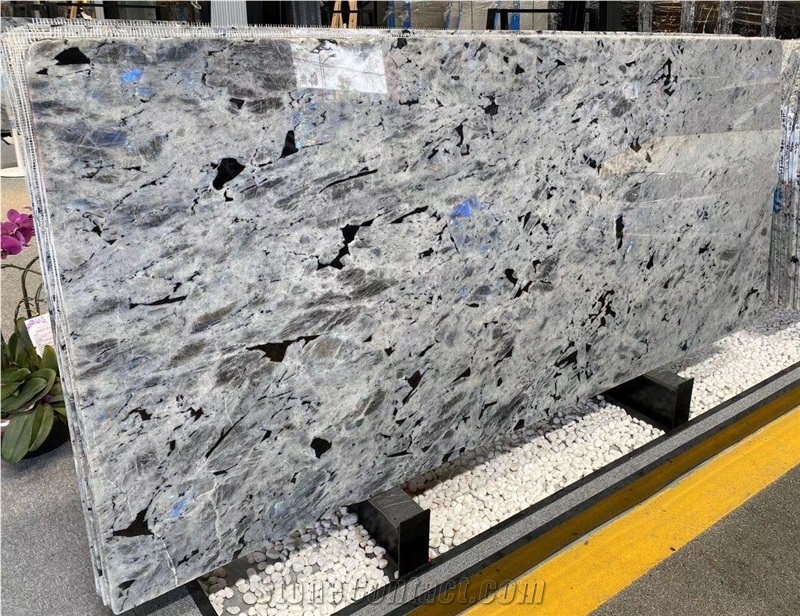 Labradorite Ice Blue Granite Slab