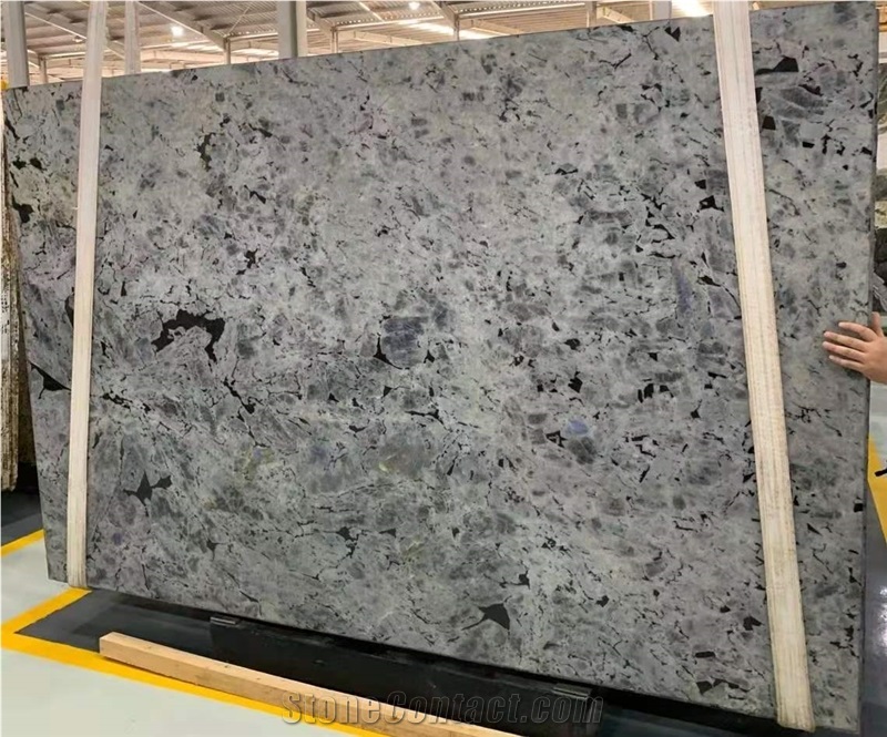 Madagascar Labradorite Bianca White Granite Slab