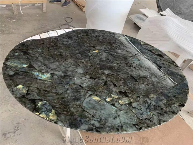 Madagascar Labradorite Tsoa Pearl Blue Granite Vanity Tops